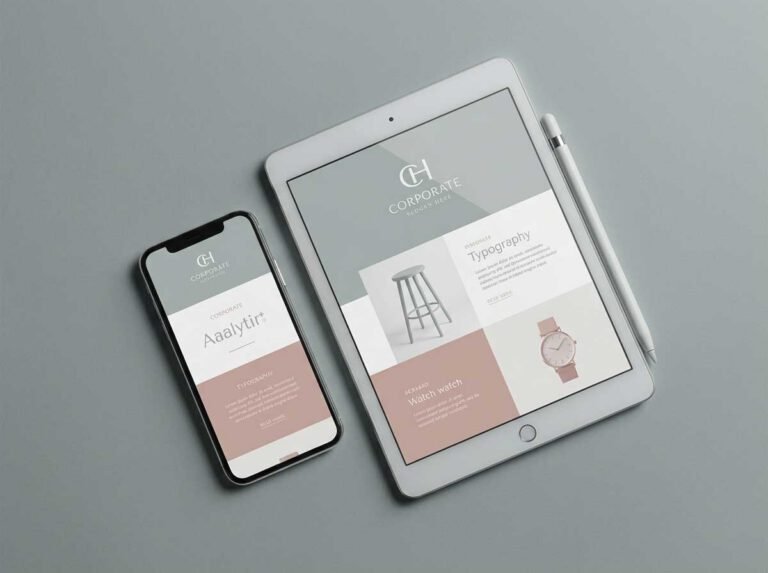 Ireland web design and branding website essentials package with device mockups, wireframes, and logos